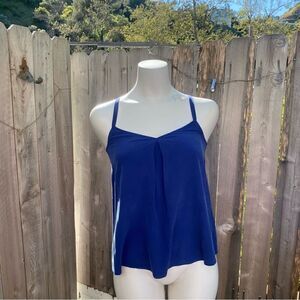 Joie blue silk tank top blouse size XS